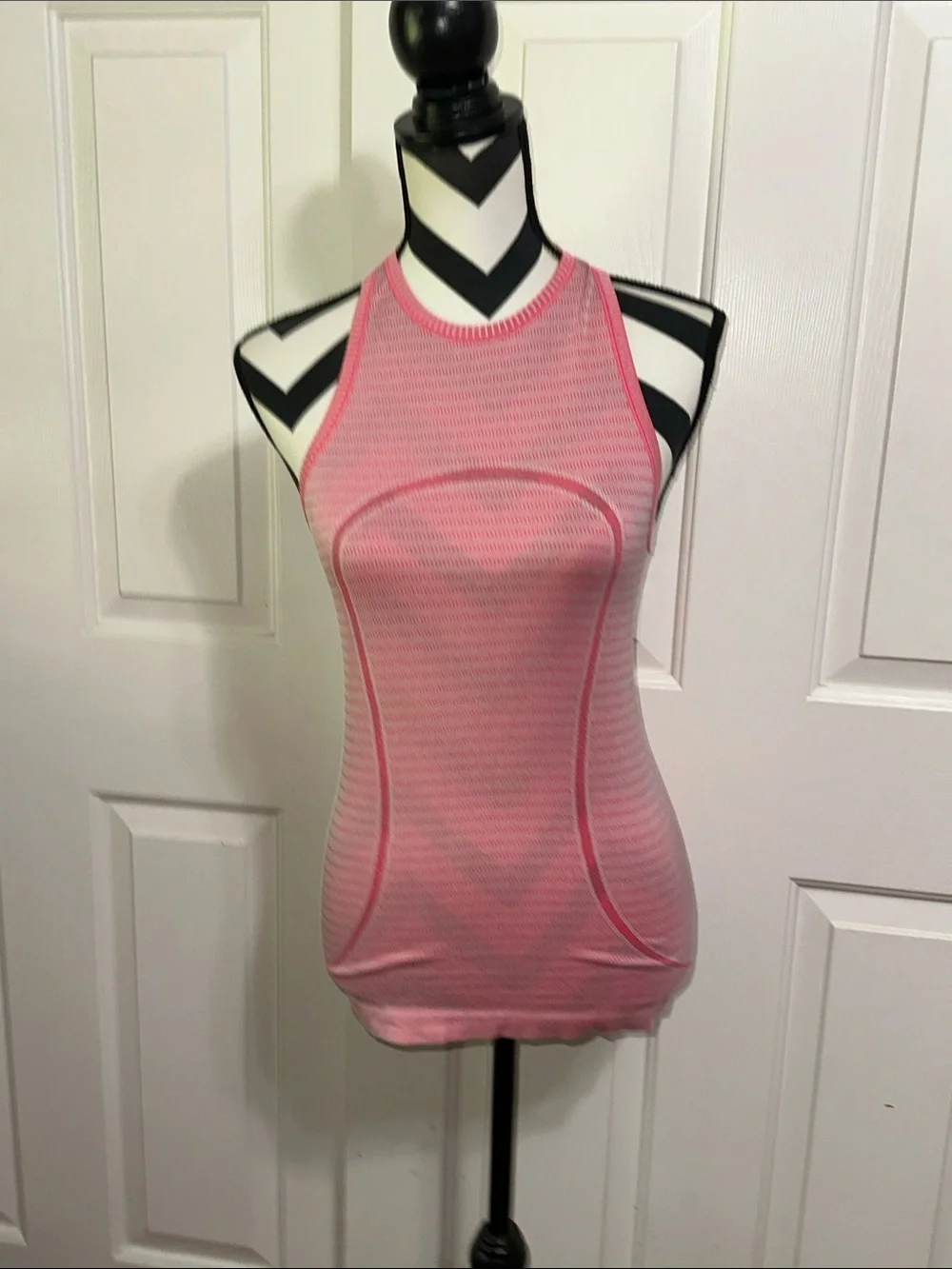 Lululemon Pink Striped Racerback Tank